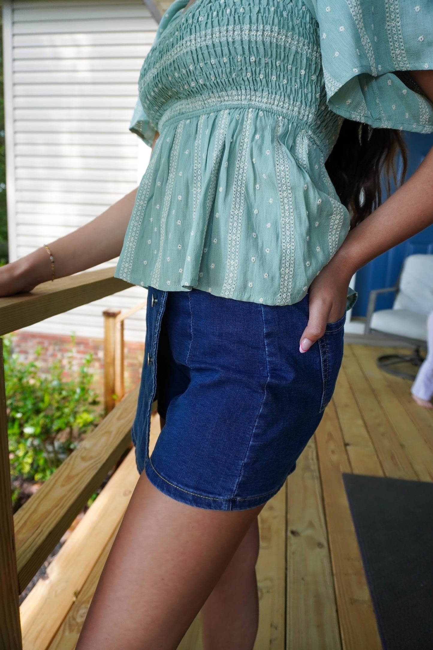 The Darling Denim Wrap Skort