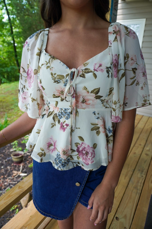 Front Porch Florals Blouse