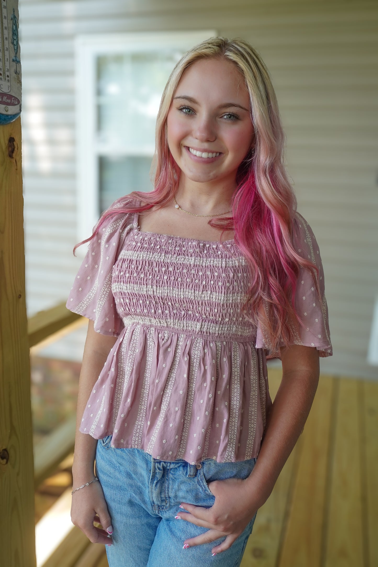The Sweet Breeze Smocked Top