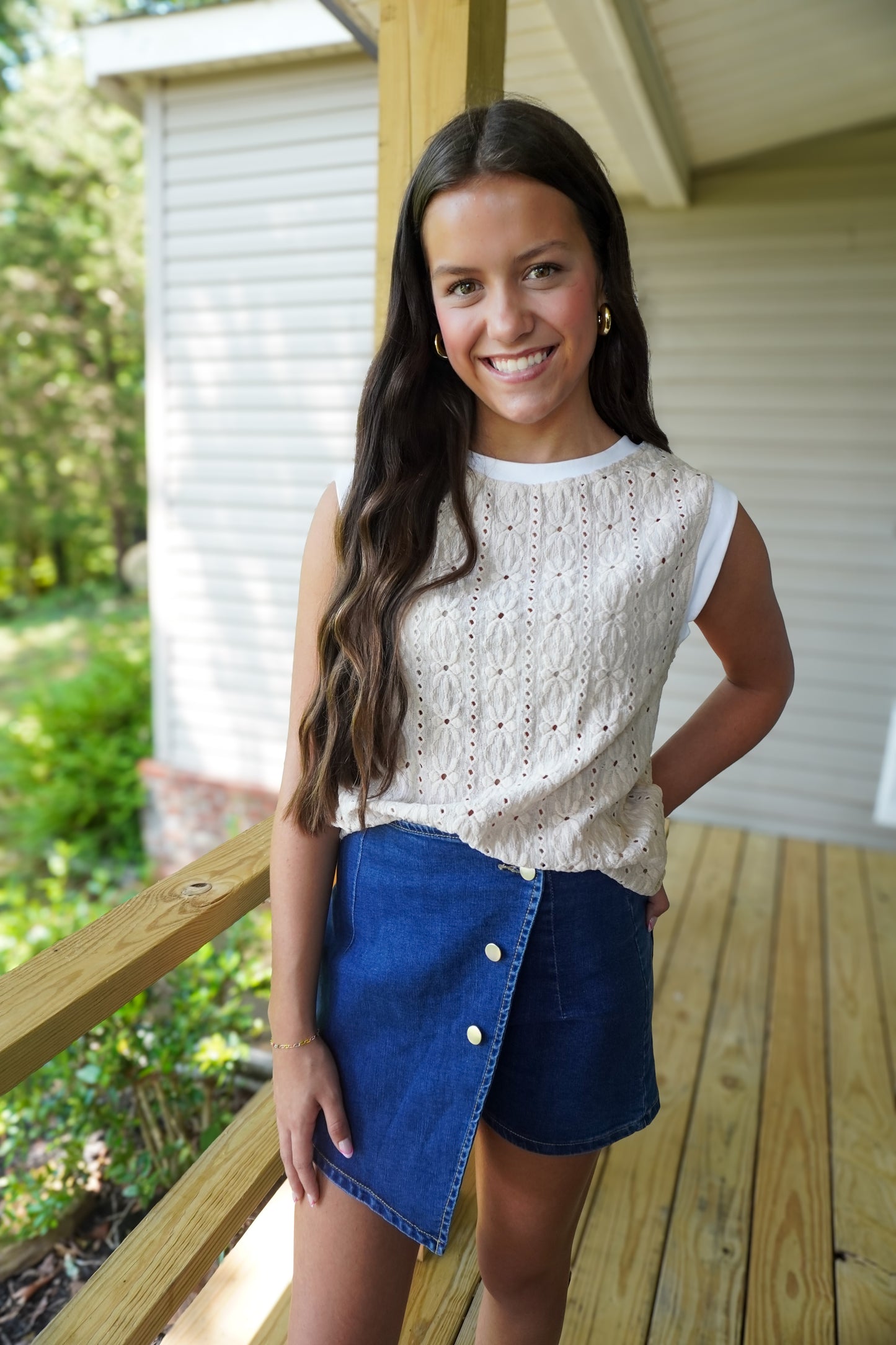 The Darling Denim Wrap Skort