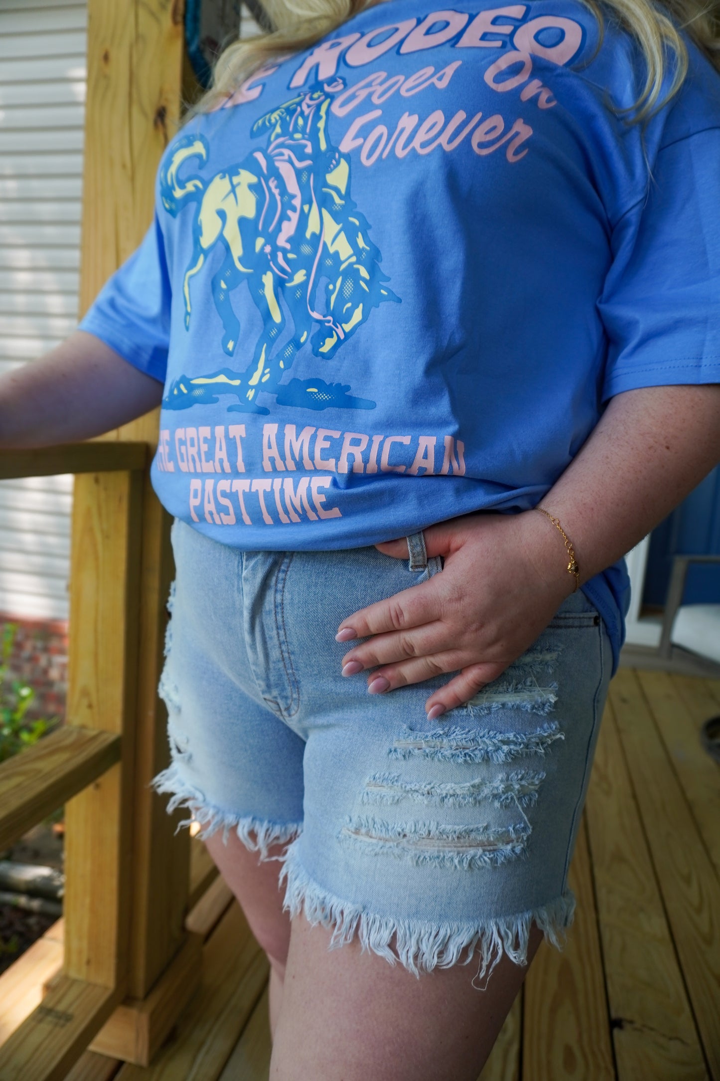 The Go-To Distressed High-Waisted Denim Shorts