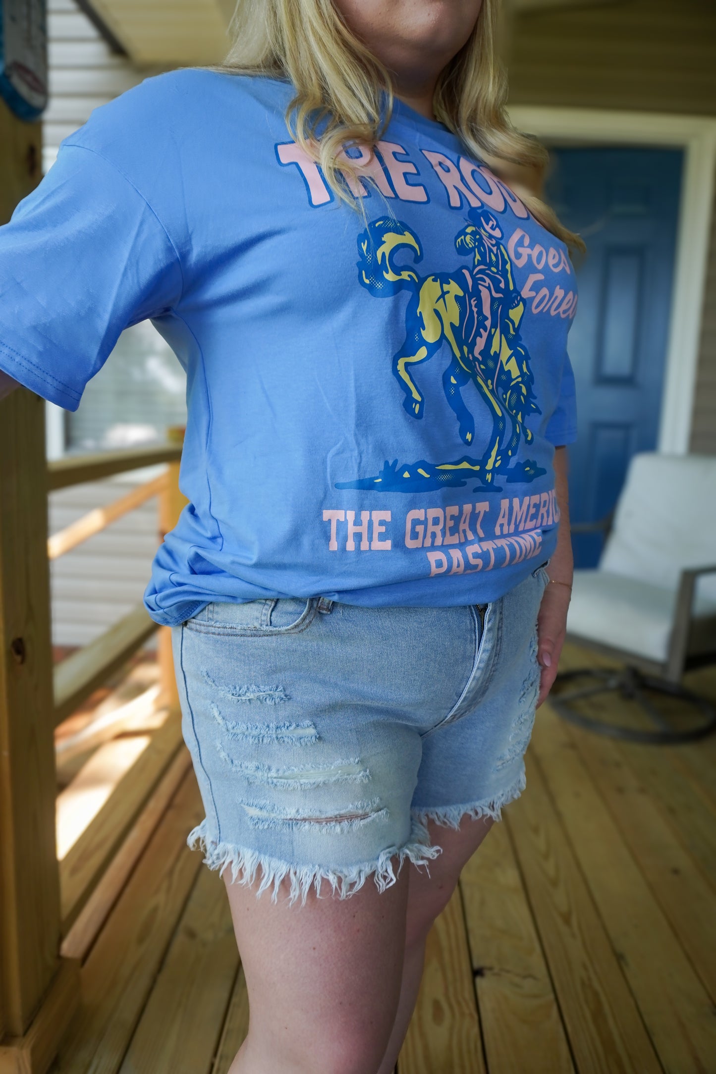 The Go-To Distressed High-Waisted Denim Shorts