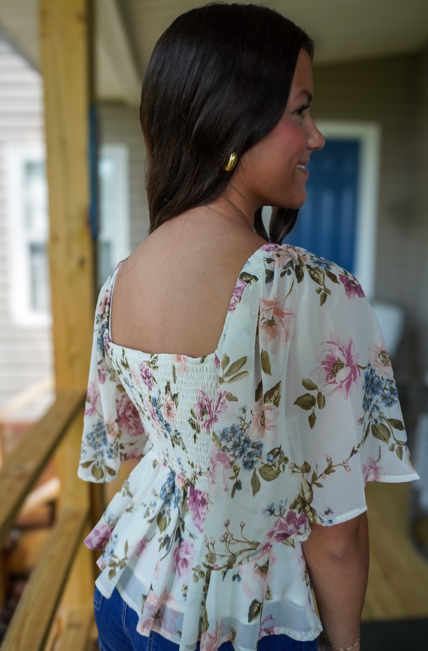 Front Porch Florals Blouse
