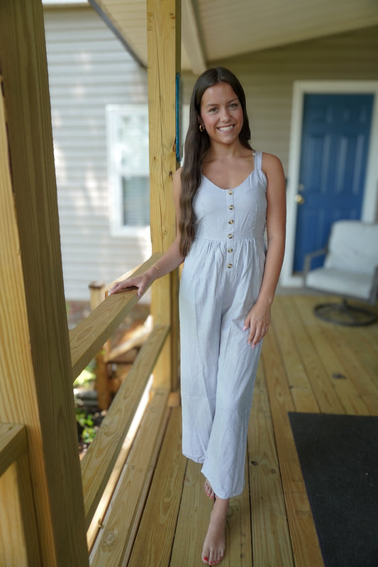 Everyday Ease Striped Jumpsuit