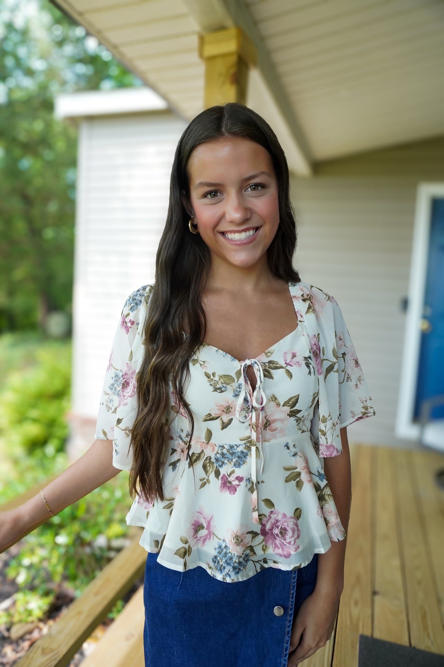 Front Porch Florals Blouse