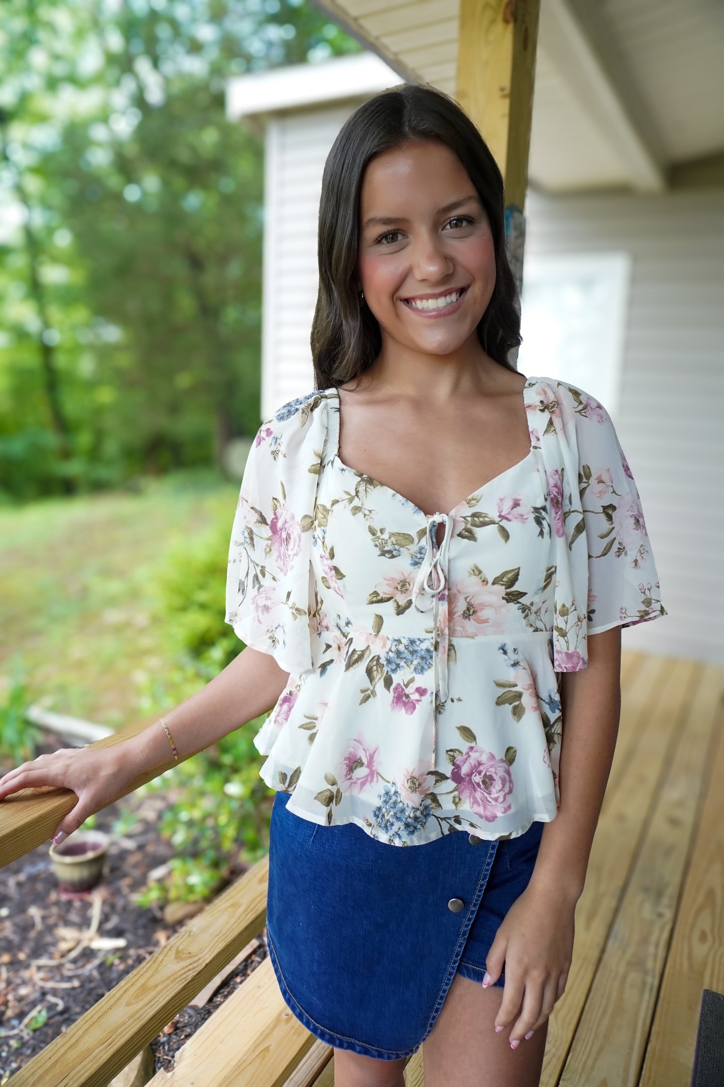 Front Porch Florals Blouse
