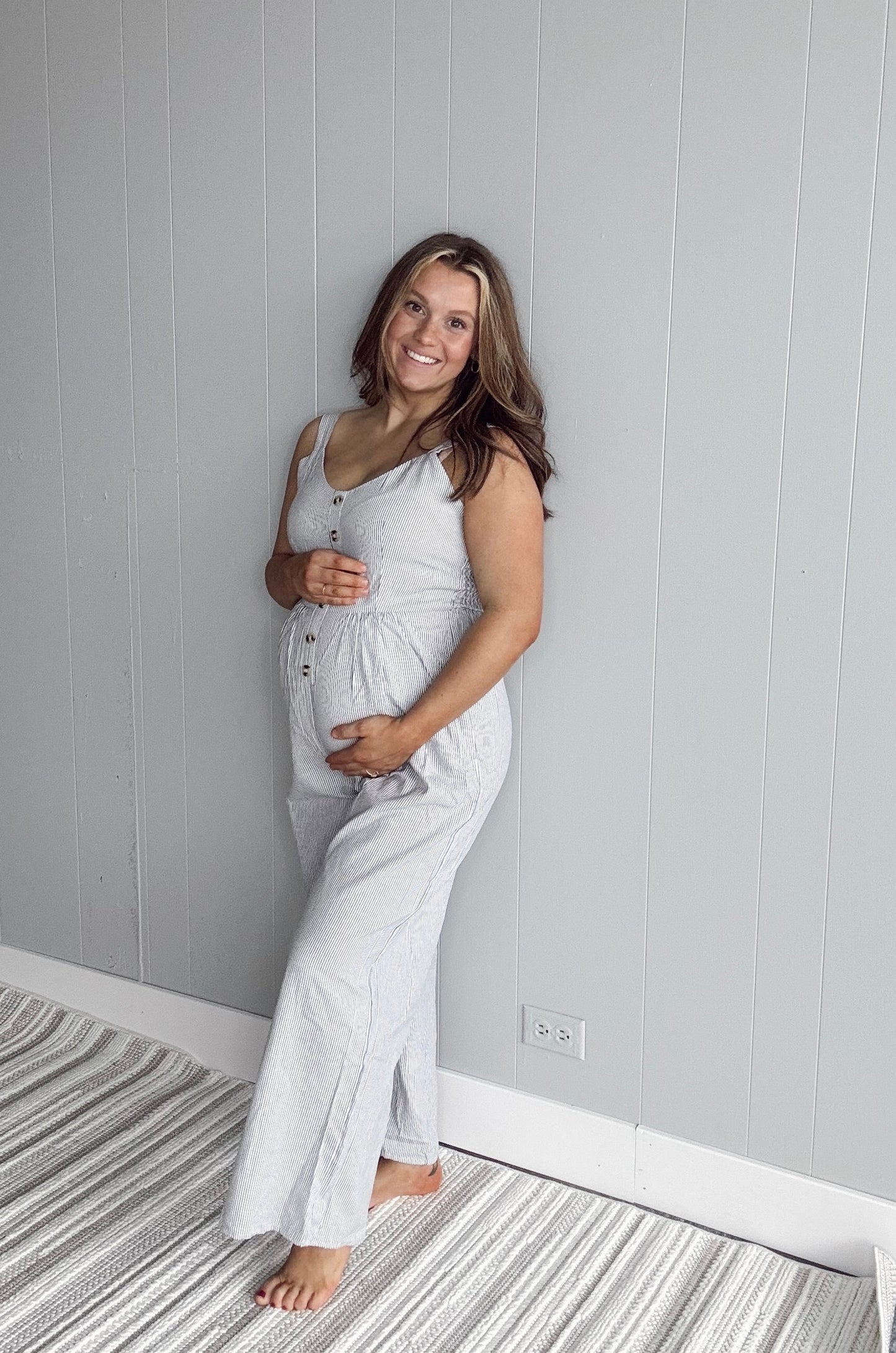 Everyday Ease Striped Jumpsuit