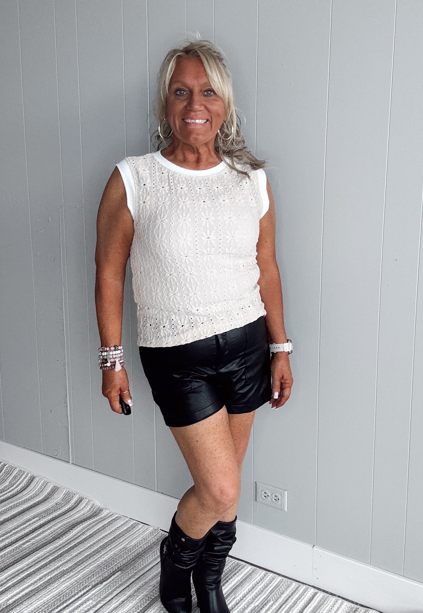 Delicate Detail Knit Tank