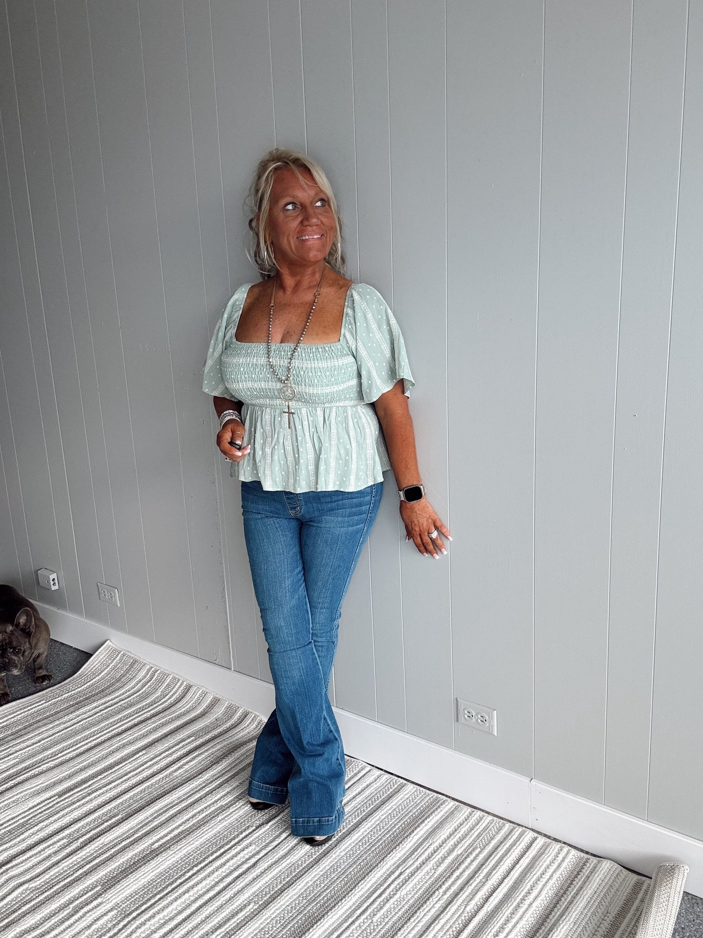 The Sweet Breeze Smocked Top