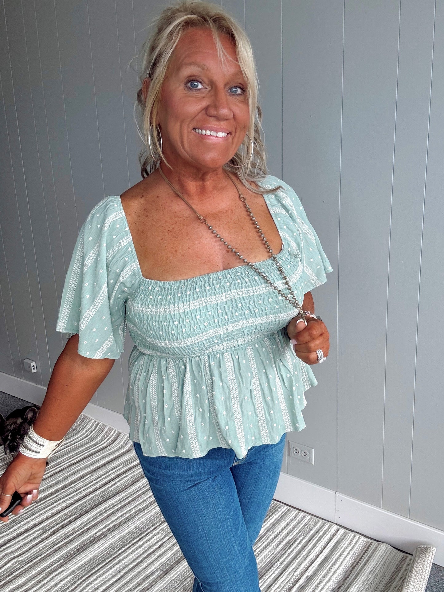The Sweet Breeze Smocked Top