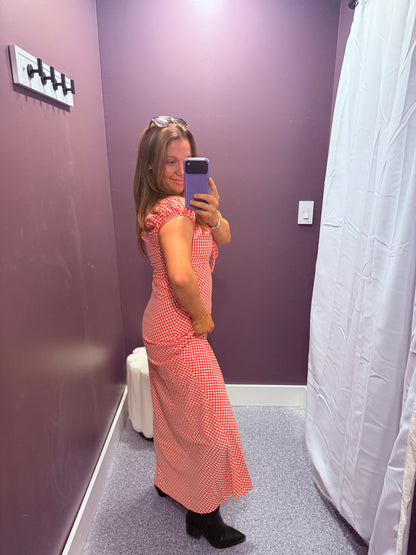 Cherry Picnic Maxi Dress