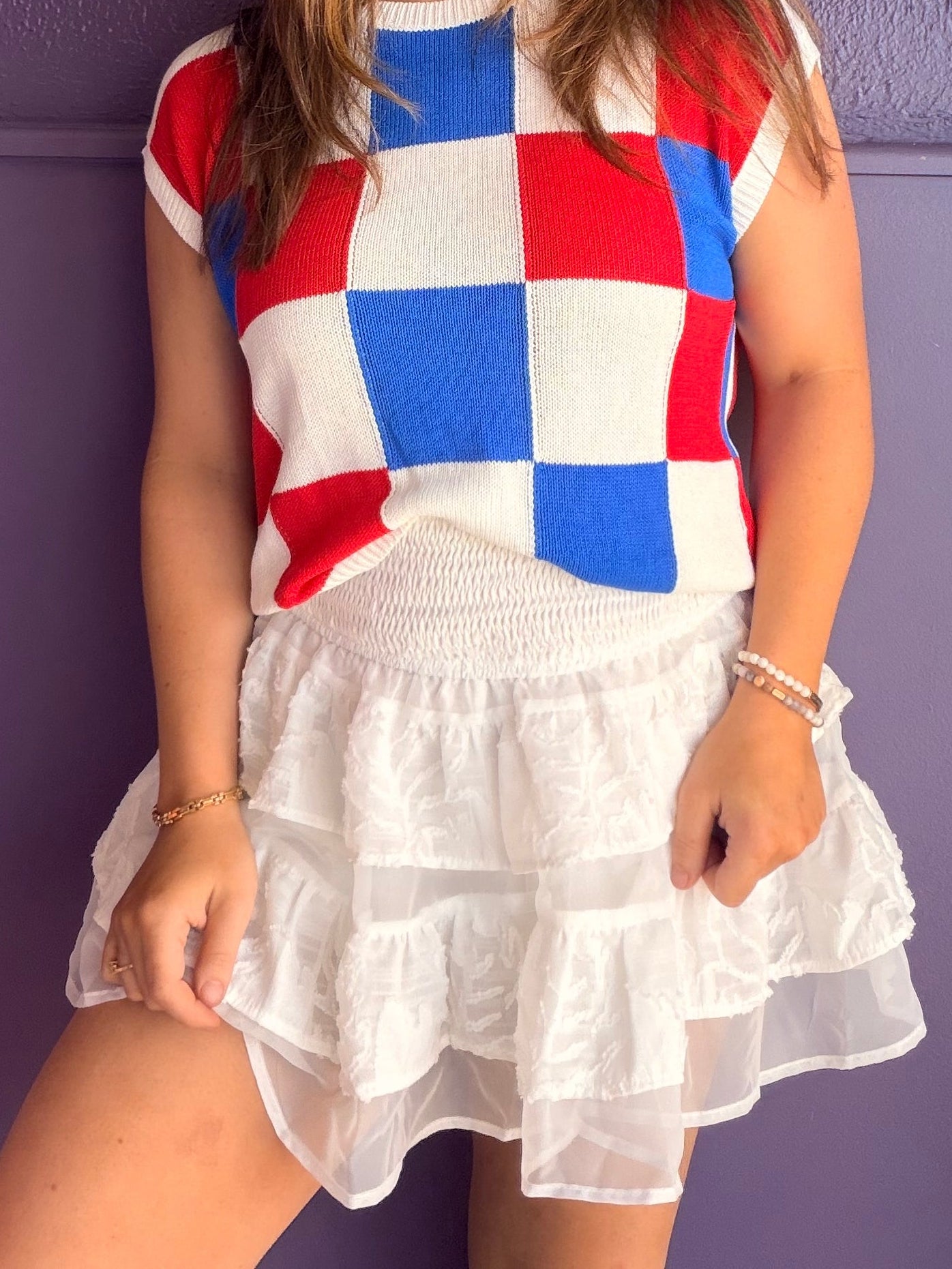 Americana Checkmate Top