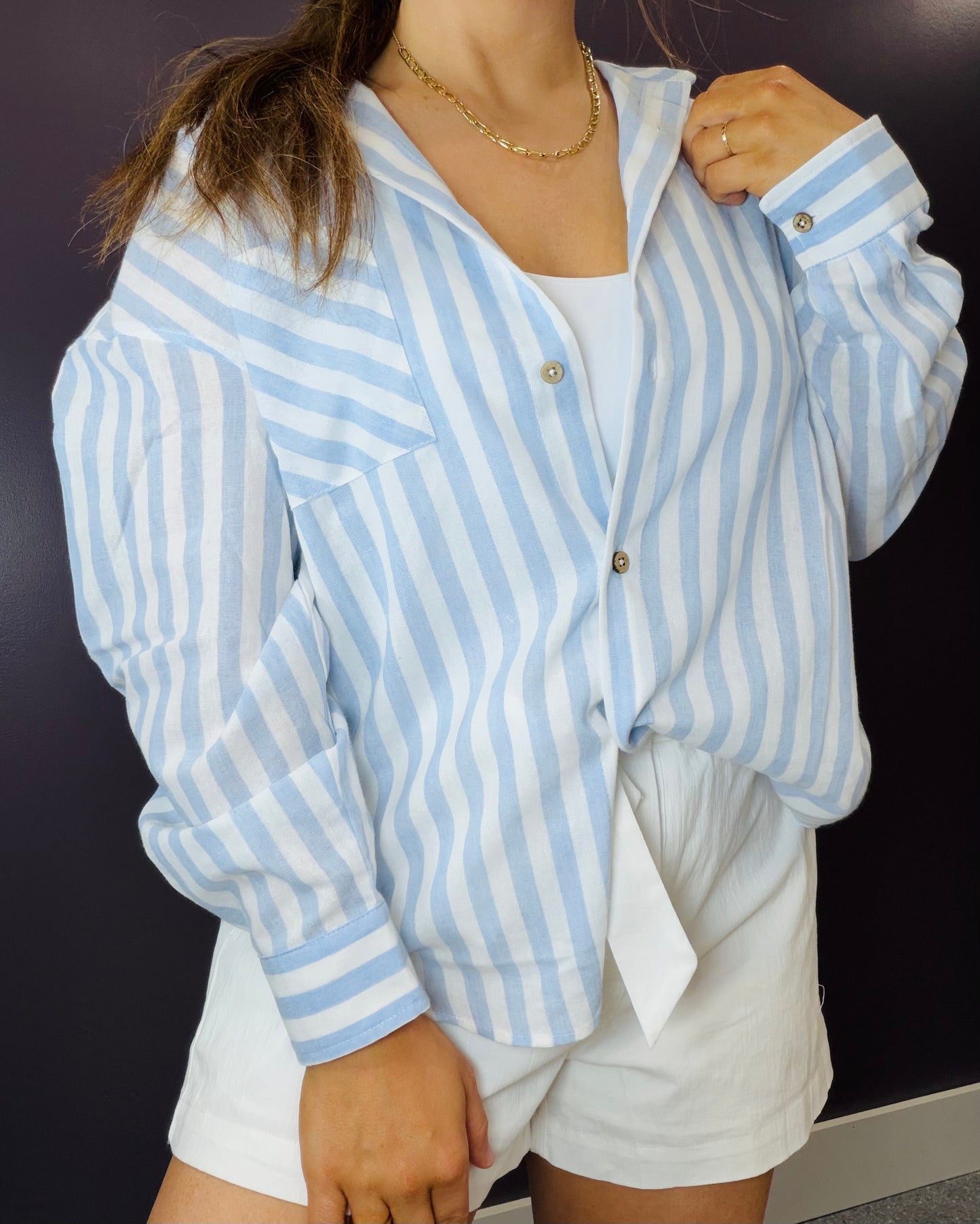 Coastal Morning Stripe Button Down