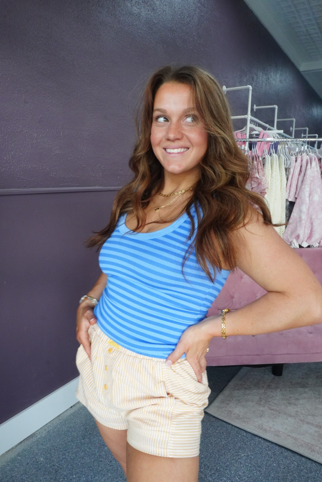 Blue Skies Ribbed Tank