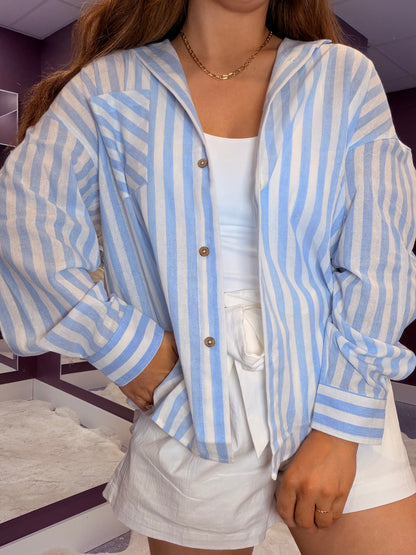 Coastal Morning Stripe Button Down