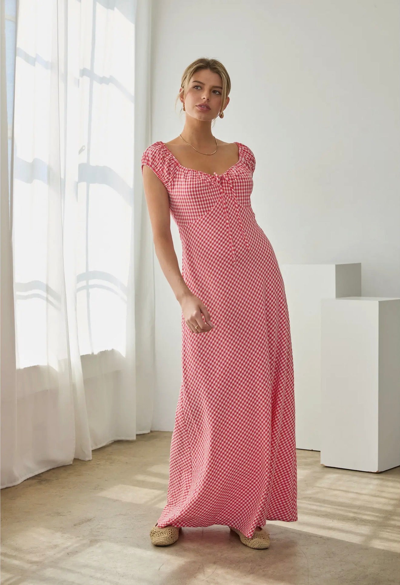 Cherry Picnic Maxi Dress