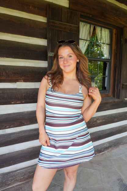 Blue Skies Stripe Active Dress