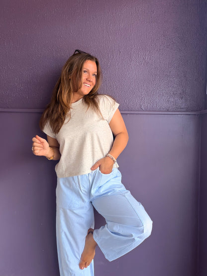 Bluebell Stripe Barrel Pants