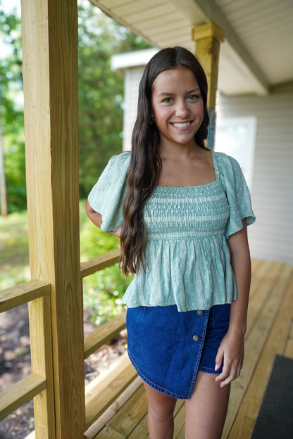 The Darling Denim Wrap Skort