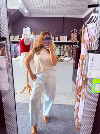 Bluebell Stripe Barrel Pants