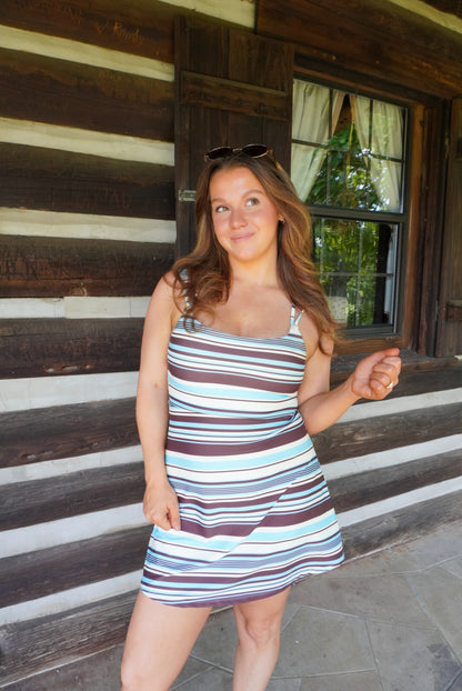 Blue Skies Stripe Active Dress