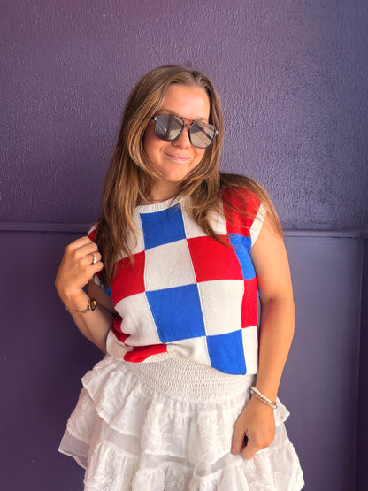 Americana Checkmate Top