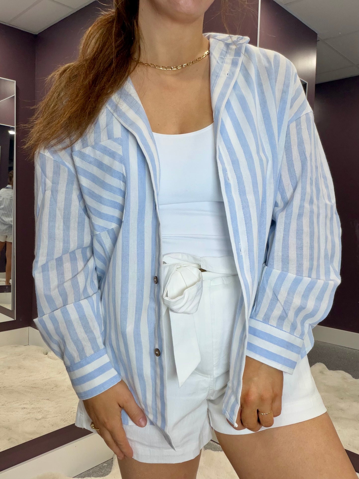 Coastal Morning Stripe Button Down