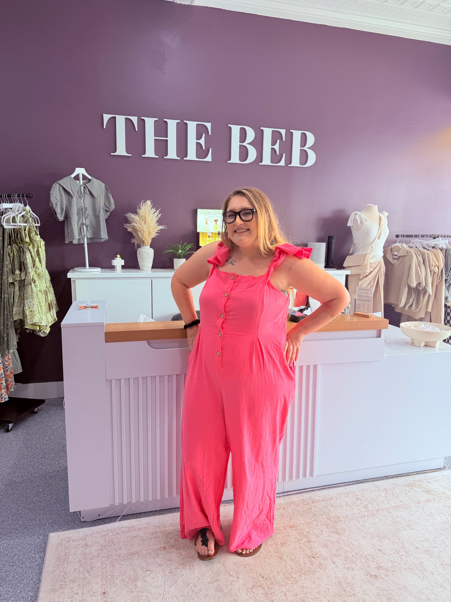 Pink Paradise Jumpsuit | Curvy