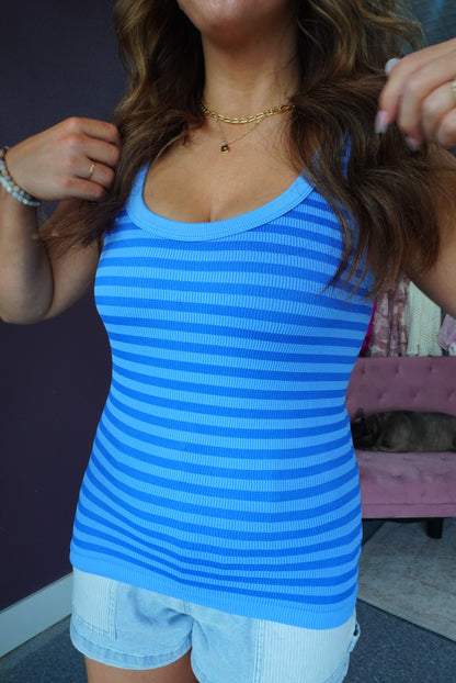 Blue Skies Ribbed Tank
