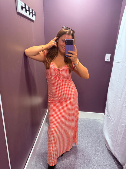 Cherry Picnic Maxi Dress