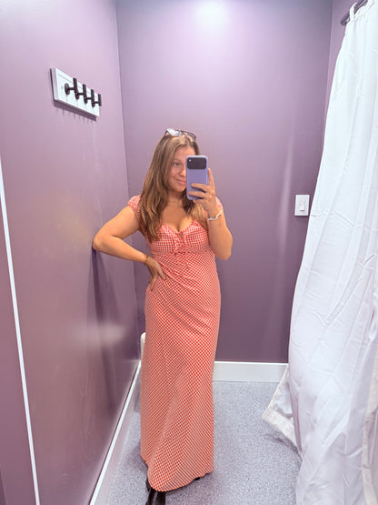 Cherry Picnic Maxi Dress