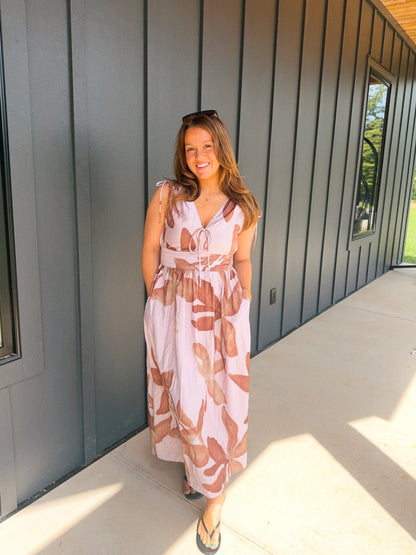 Santorini Floral Midi Dress