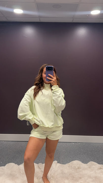 Green Highlight Mock Top