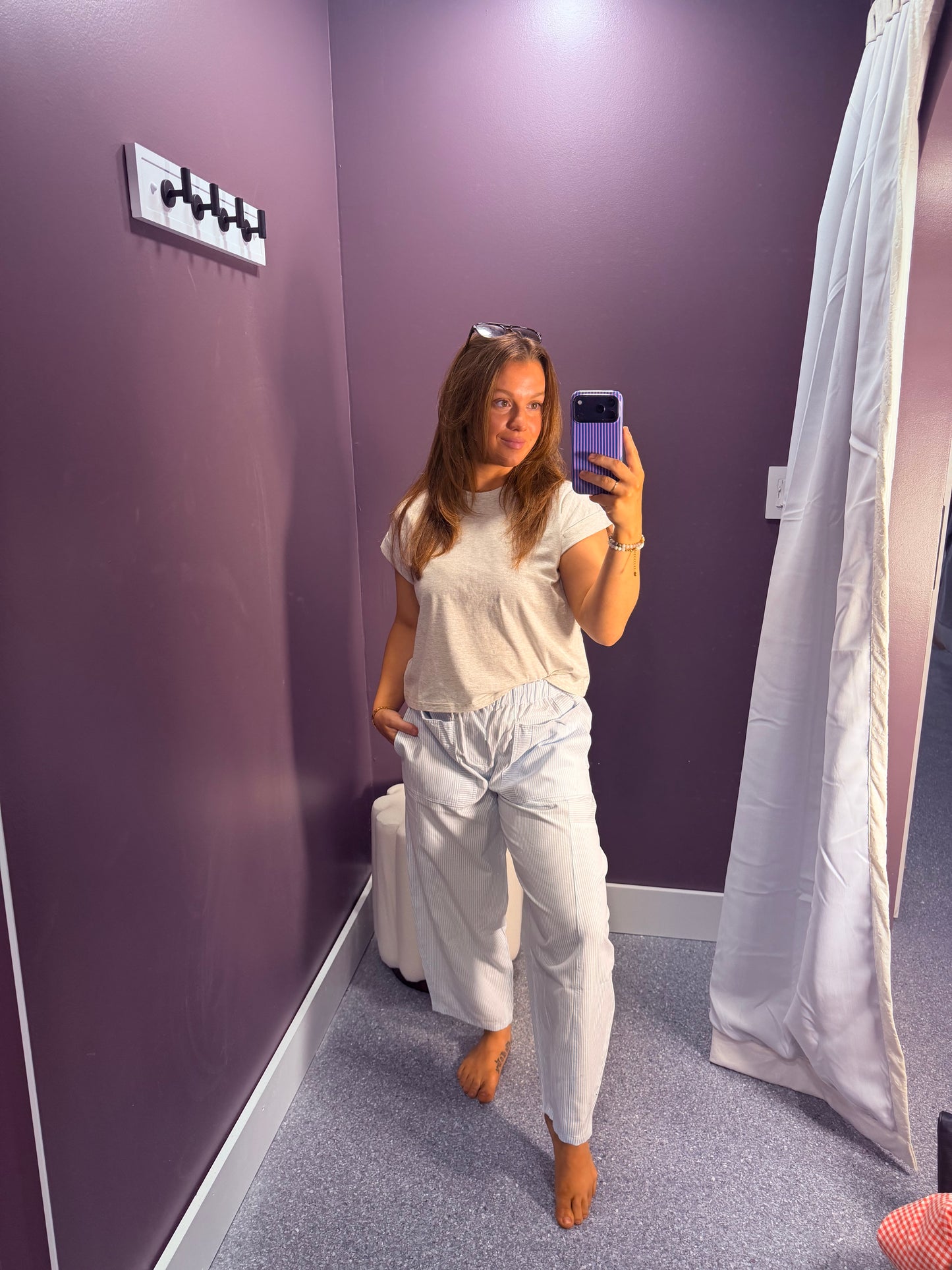 Bluebell Stripe Barrel Pants