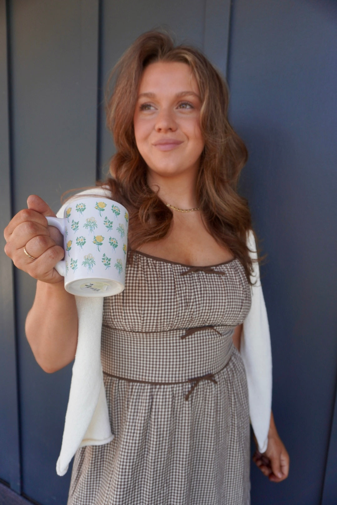 Gingham Bow Detail Midi Dress