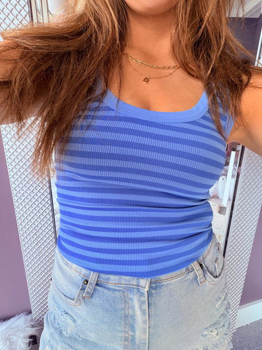 Blue Skies Ribbed Tank
