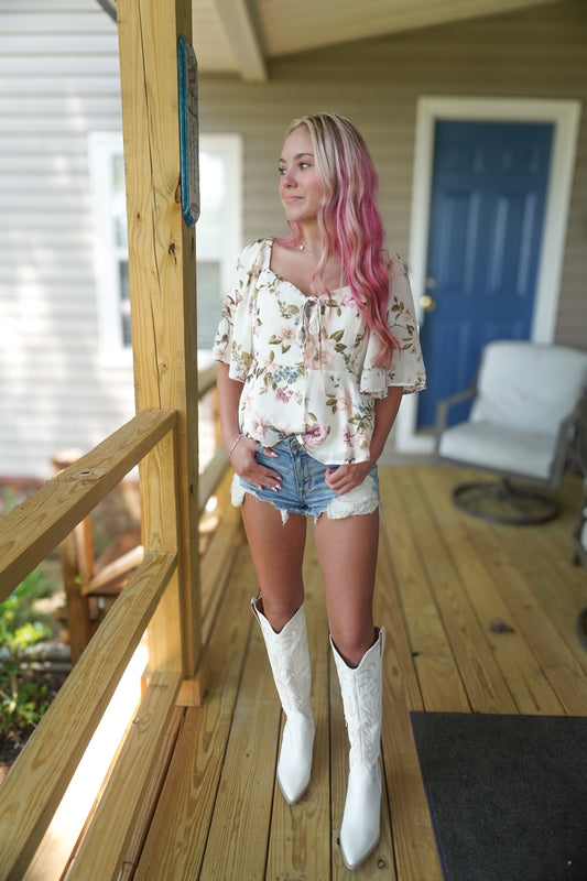 Front Porch Florals Blouse
