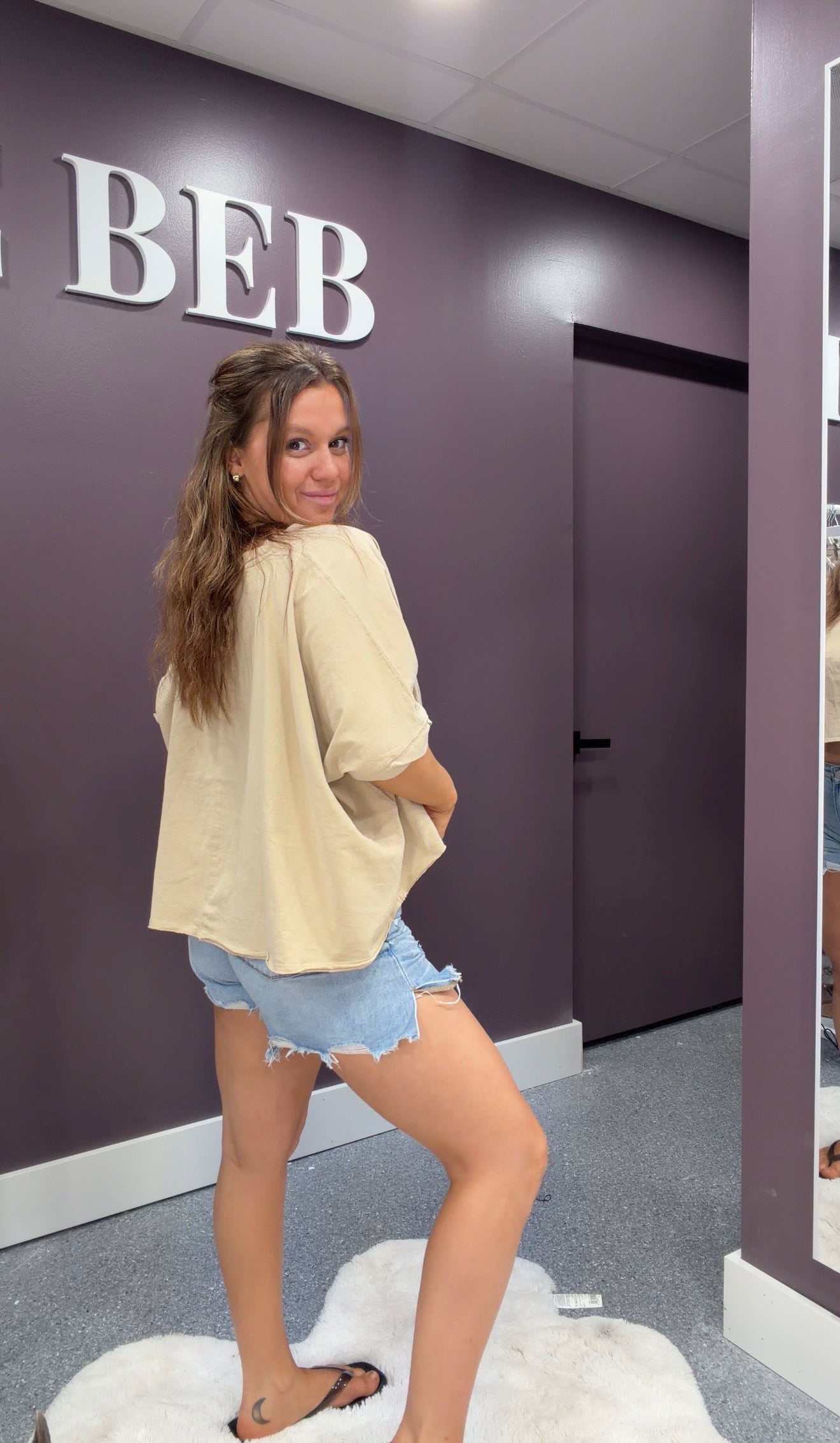 Boyfriend Midi Denim Shorts