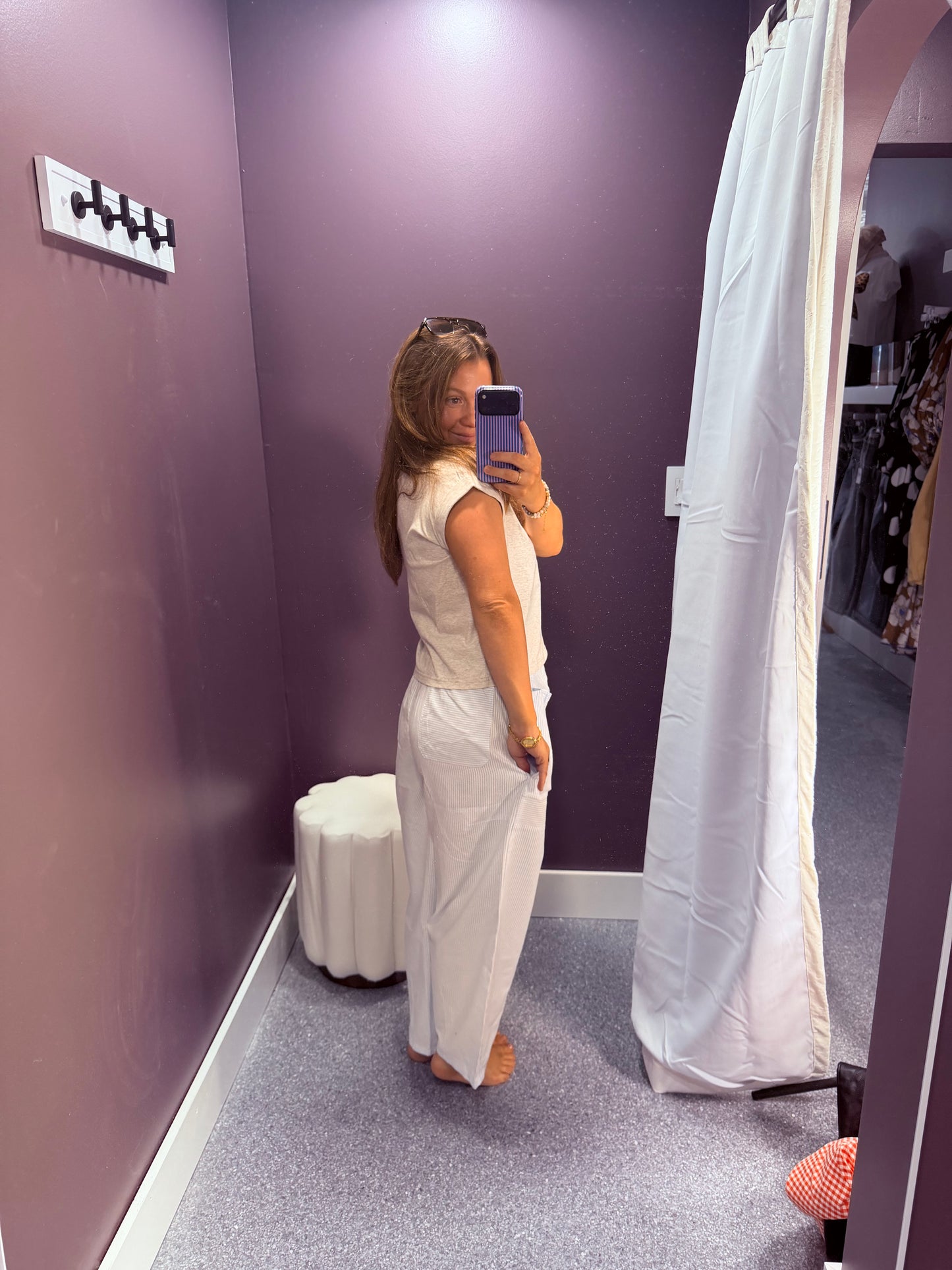 Bluebell Stripe Barrel Pants