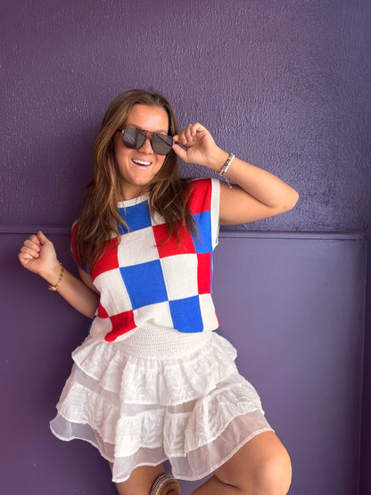 Americana Checkmate Top