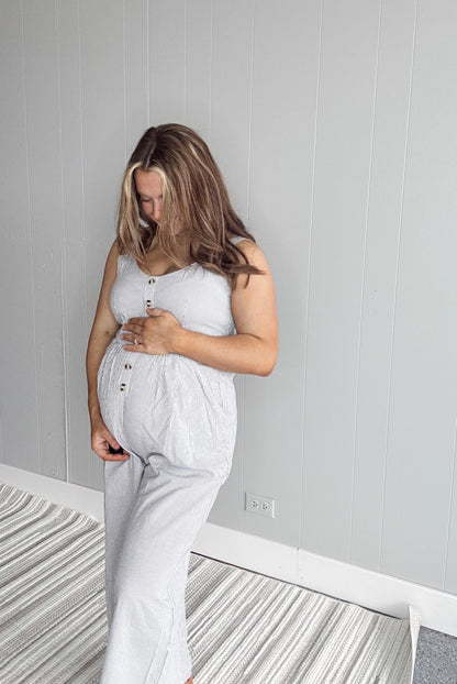 Everyday Ease Striped Jumpsuit