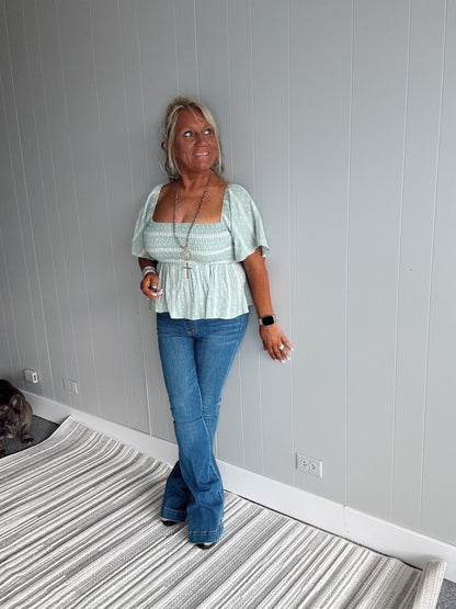 The Sweet Breeze Smocked Top