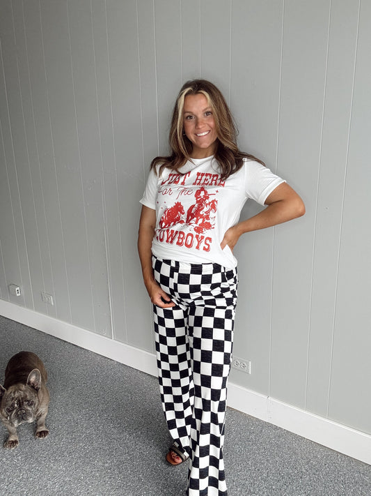 Just Here for the Cowboys Tee