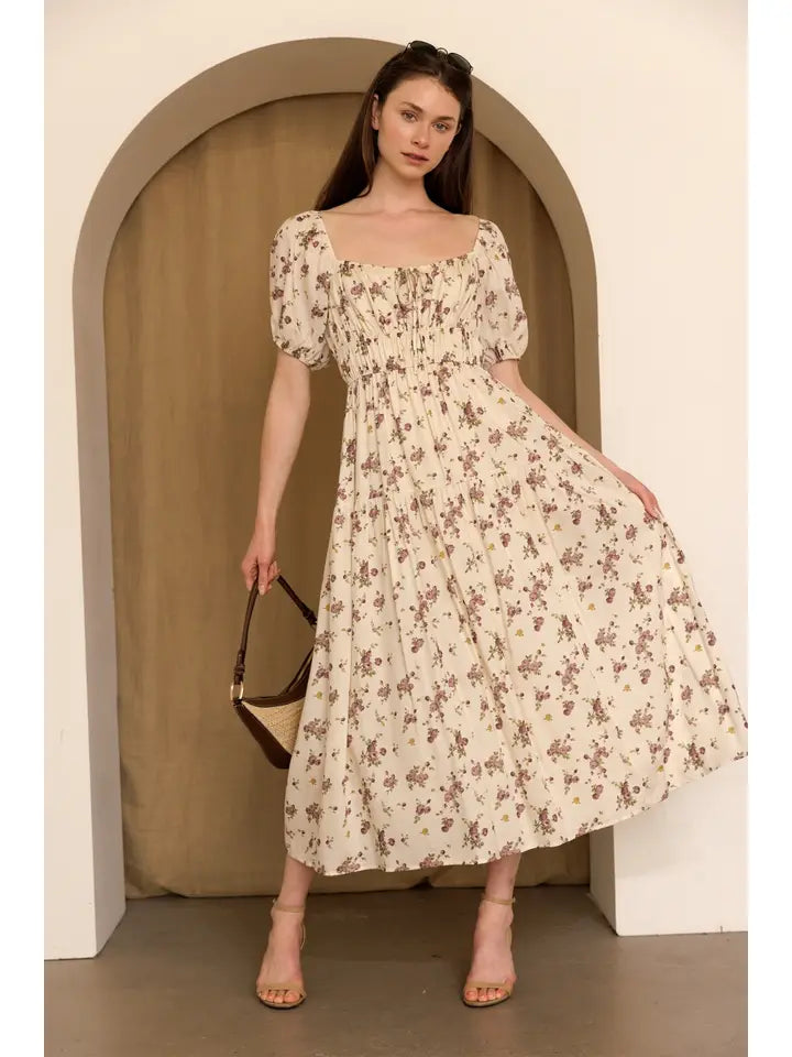 The Vintage Rose Midi Dress