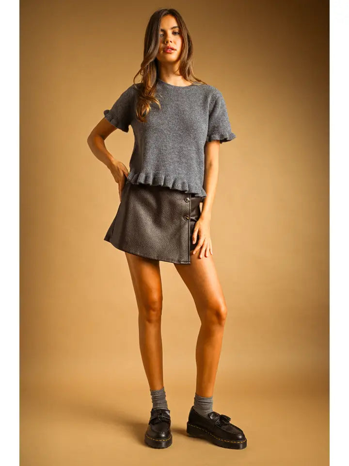 The Little Ruffle Sweater Tee