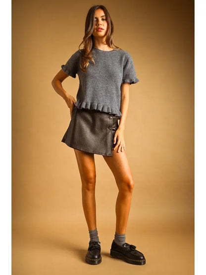 The Little Ruffle Sweater Tee